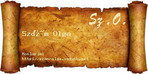 Szám Olga névjegykártya