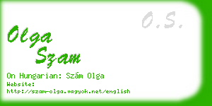 olga szam business card