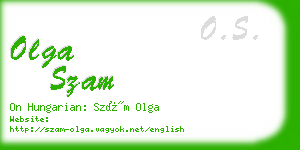 olga szam business card